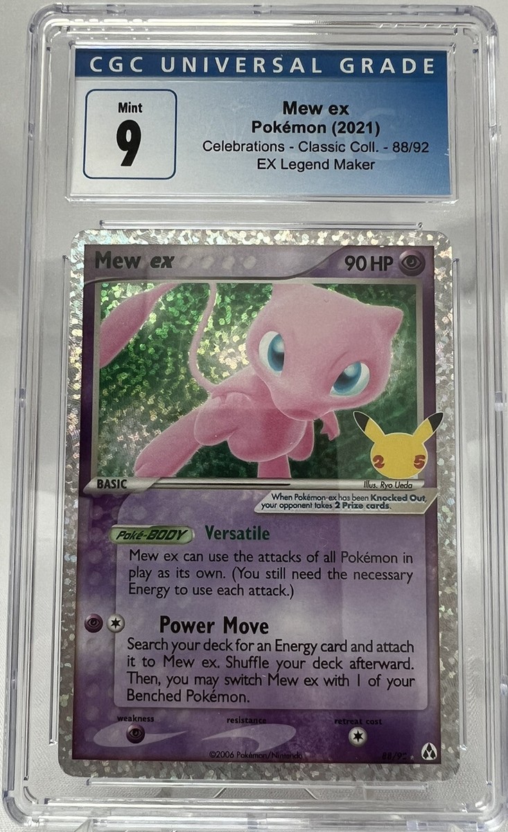 Mew EX Pokemon 2021 Celebrations Classic Coll 88/92 EX Legend