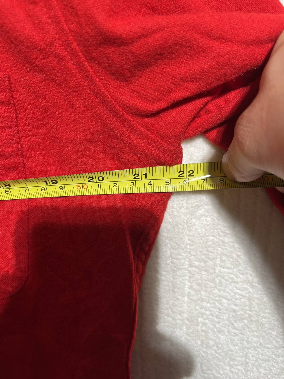 VTG Pendleton Mens Wool Button Down Red Shirt Lea… - image 4