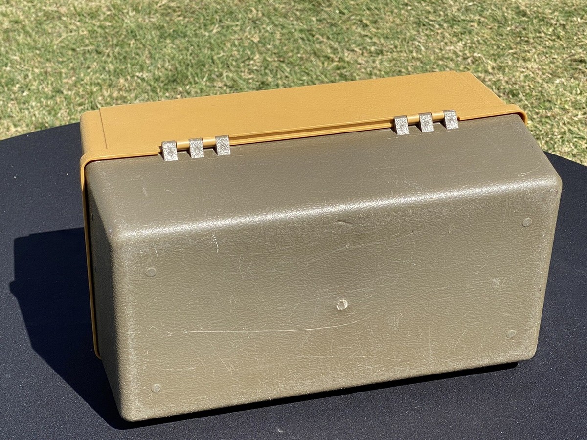 Boîte De Pêche Vintage Plano 5030 – 3 Niveaux, 15 Compartiments Avec Poignée – Occasion USA