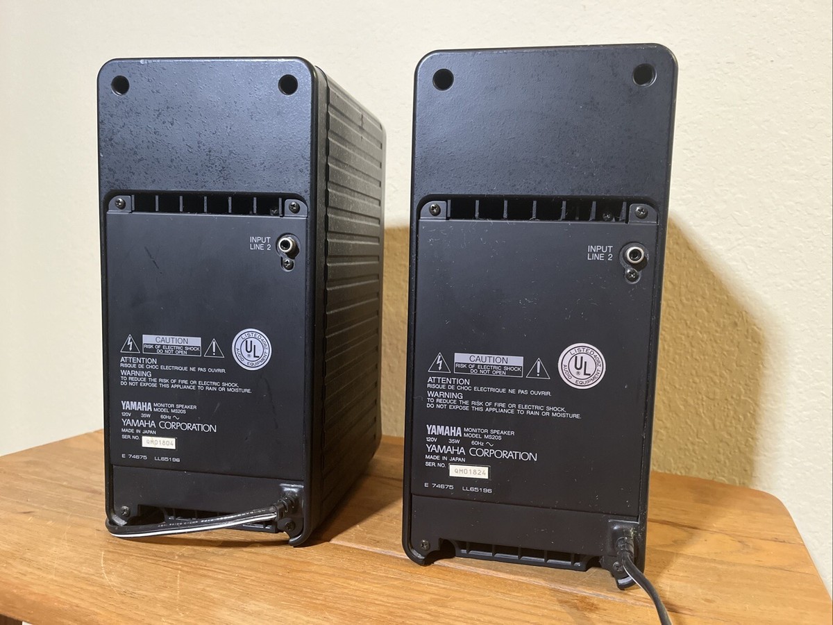 Vintage Yamaha MS20S Desktop Powered Monitor Speakers Japan
