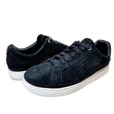 UGG Cali Low Perf Sneakers $120 Sz 10 Black Leather Suede | eBay