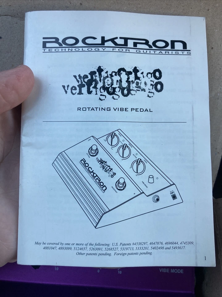 Pedal efectos vibrato/coro Rocktron Vertigo envío gratuito a EE. UU. excelente estado Foto 4 de 4
