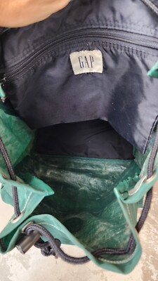 Vintage 90s GAP Green Nylon Drawstring Backpack | eBay