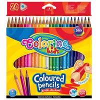 Colorino 24 Dreieckige Buntstifte Farbstifte Malstifte Zeichenstifte Set Farben