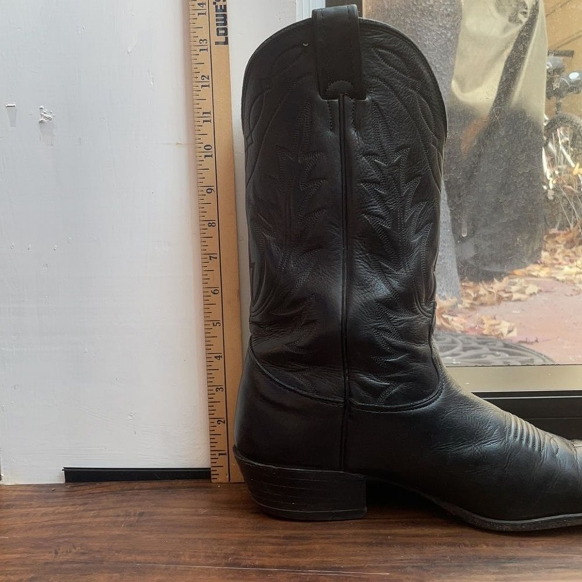 Nocona Boots Black Genuine Leather Men Cowboy Western 8.5 EE style