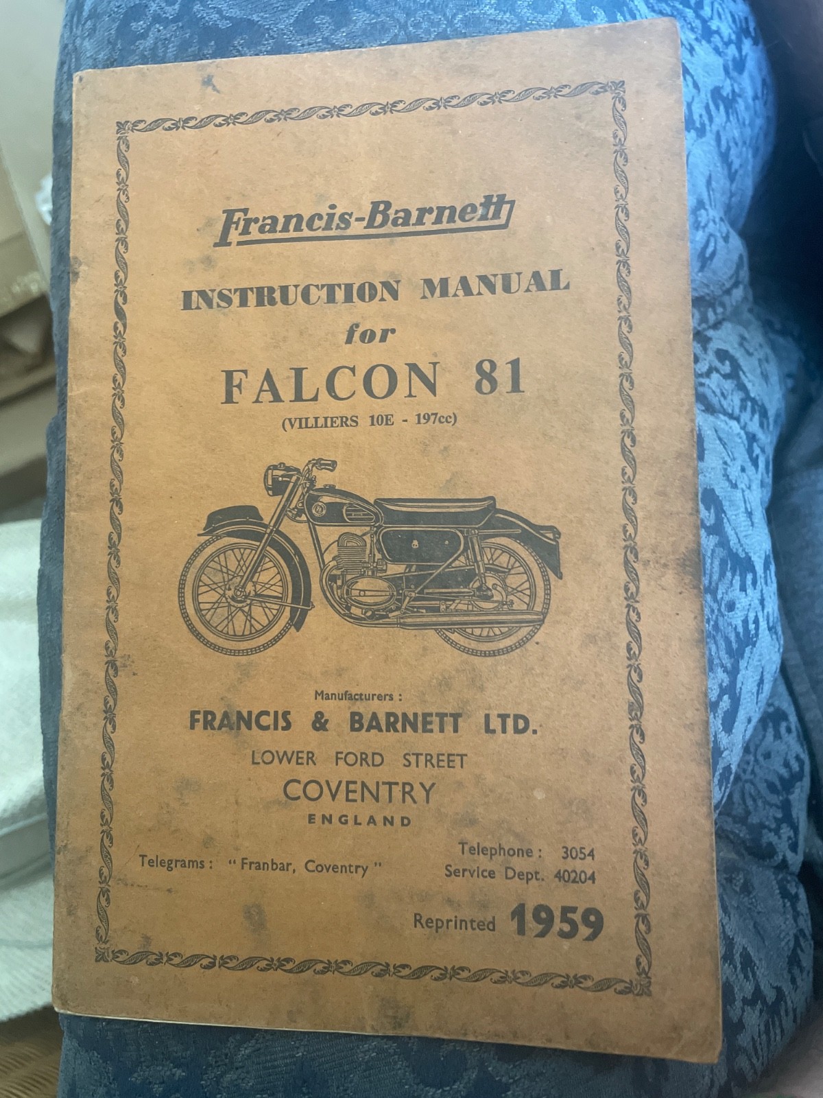 Falcon 81 Francis-Barnett Motorcycles R50 R60 R69 US Dealer Manual British