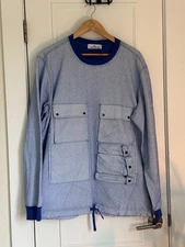 Stone Island Sweatshirt Two-Toned Blue Size XL Used-Excellent