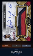 25 Topps Bunt DIGITAL Tier One Signature Relic ICONIC Dave Winfield