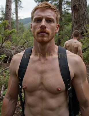 Handsome Male Nude Physique AI Men Photo Signed Limited 8.5x11 7.26
