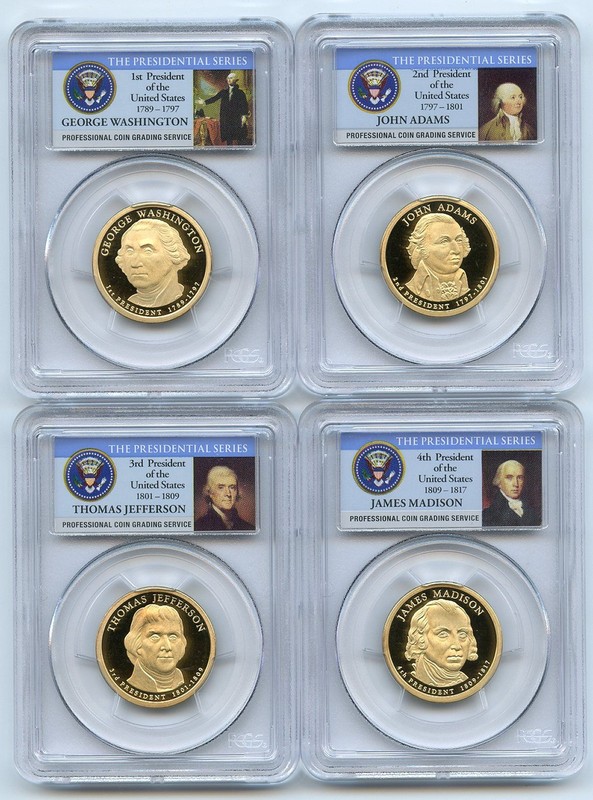 2007 S Presidential Dollar Set PCGS PR69DCAM