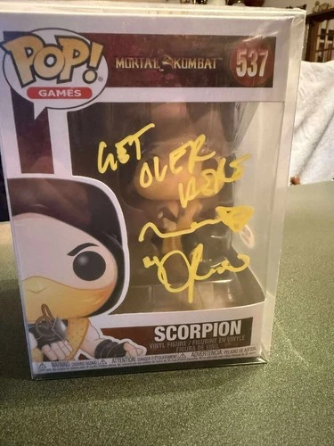 DANIEL PESINA SIGNED SCORPION FUNKO POP VINYL 537 MORTAL KOMBAT AUTOGRAPH PSA