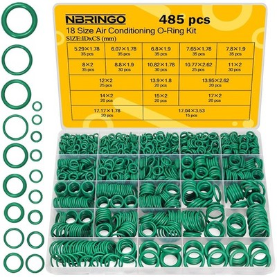 485 PCS Metric AC O Ring Kit - Automotive A/C System Seal Kit Compatible with...
