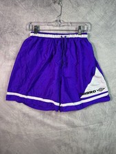 Vintage Umbro Shorts Mens Large Nylon Soccer Athletic Purple Dazzle Shorts