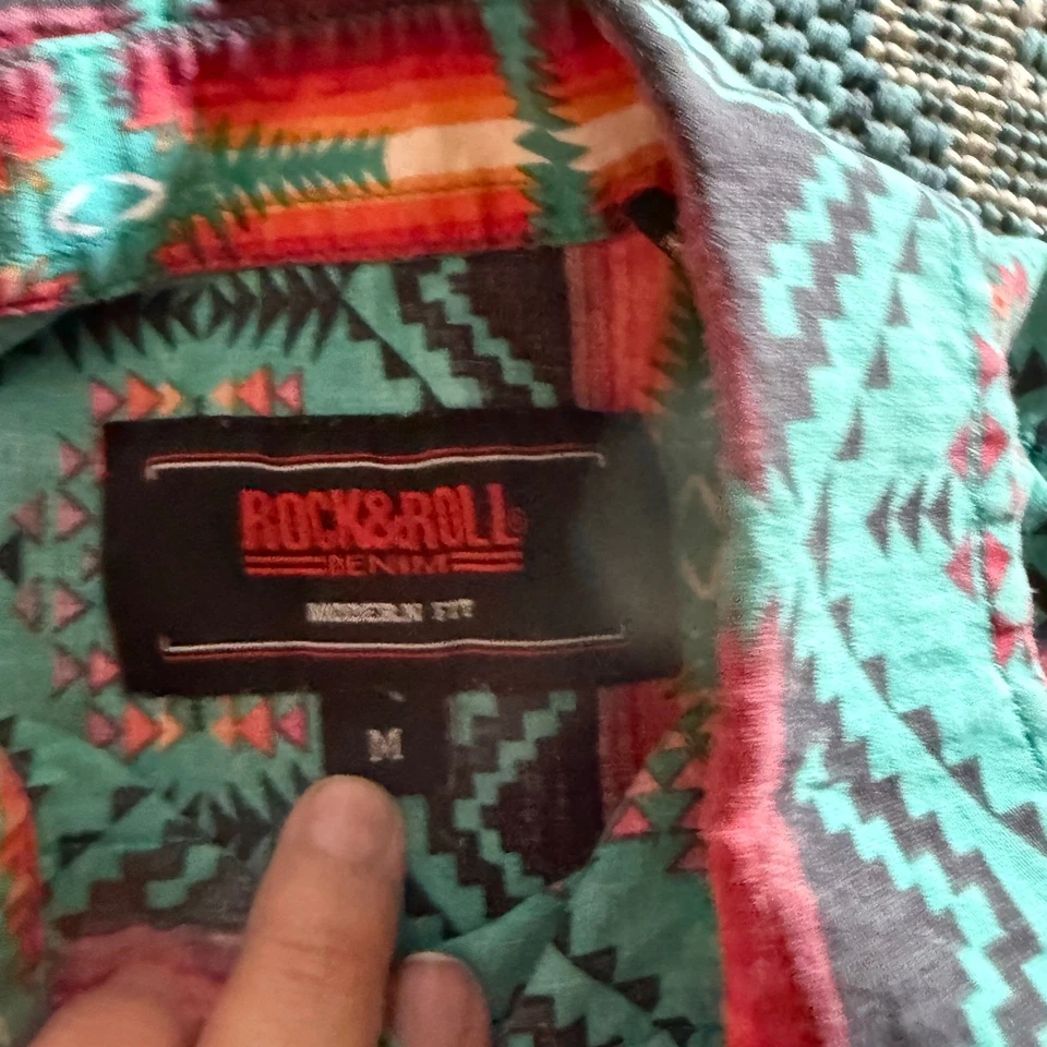 Lote Camisas Rock & Roll Denim Cody James Western Niños Talla M Azteca Cuadros Foto 4 de 4