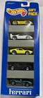 Vintage Hot Wheels Gift Set Ferrari 5 Pack Red Diecast 1993 Mattel