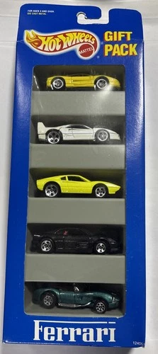 Vintage Hot Wheels Gift Set Ferrari 5 Pack Red Diecast 1993 Mattel