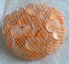 8.8 oz FROSTY ORANGE FLAT GLASS MARBLES