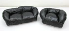 1994 Toymax Barbie Living Room Furniture Stuffed Black Sofa Couch Chair Vtg