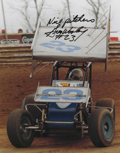 Autographed  Greg Wooley  World of Outlaws Sprint Car  Racing Photograph