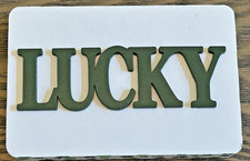 New Lucky white green Irish Wood Sign table Decor St Patrick's Day