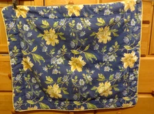 Laura Ashley Pillow Sham Floral Blue and Yellow Rectangular Standard 100% Cotton