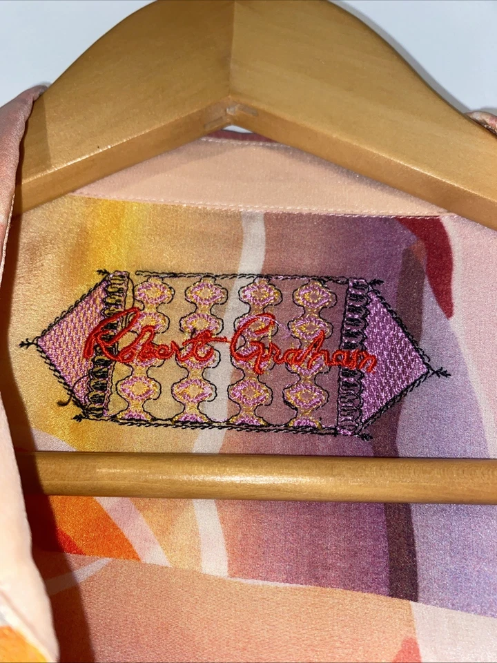 Camisa informal de manga larga con botones para mujer Robert Graham talla mediana Foto 2 de 4