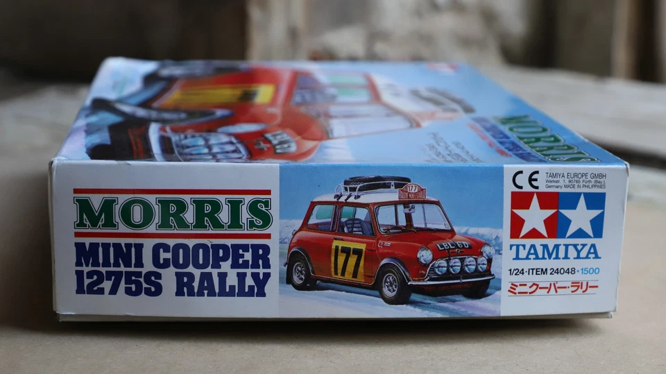 TAMIYA Morris Mini Cooper 1275S Rally, 67' Monte Carlo Rally, 1/24, kit 24048 - Immagine 2 di 3