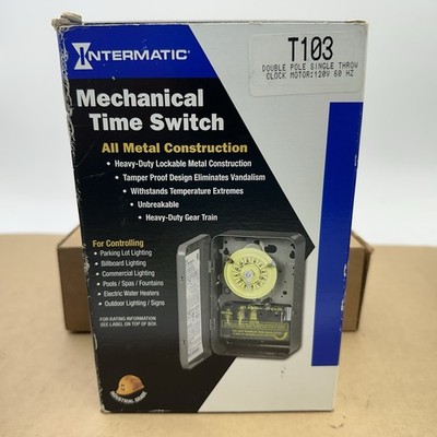 Intermatic T103 24-Hour Mechanical Dial Time Switch DPST 120V   New Old Stock