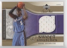 2005-06 Upper Deck Sweet Shot Sweet Swatches Gold 44/99 Kwame Brown #SW-KW 0cy6