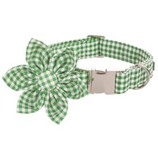 Girl Dog Collar with Flower Adjustable for XS Puppies Fits Neck 8-12 inches