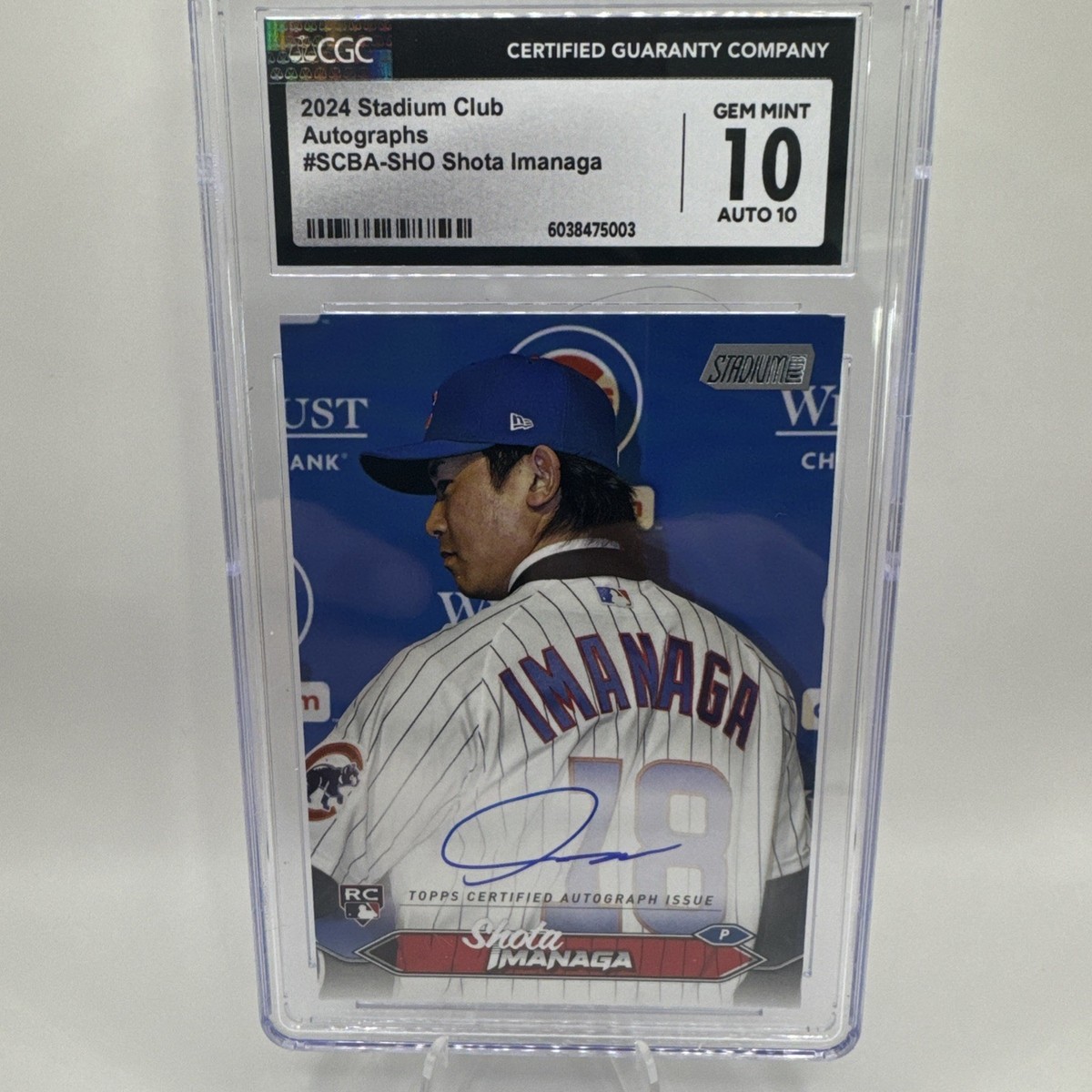 2024 Topps Stadium Club Base Autograph Variation Shota Imanaga ON 
