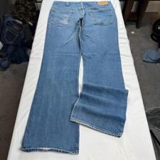 Levis 517 Jeans Mens 36x32 Vintage Blue Med Wash Bootcut Distressed Made In USA
