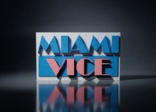 Miami Vice 3D Printed Logo Sign Plaque Shelf ...