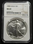 1988 $1 American Silver Eagle NGC MS69 - Low Mintage