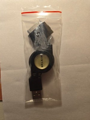 BELKIN Retractable 30-pin Charge Data Sync USB Cable for iPhone Touch Nano iPod