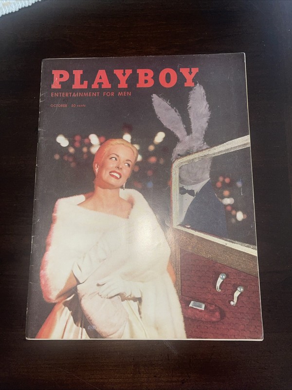 Playboy Magazine Oct 1957 plus PB Card # 10 * VG+