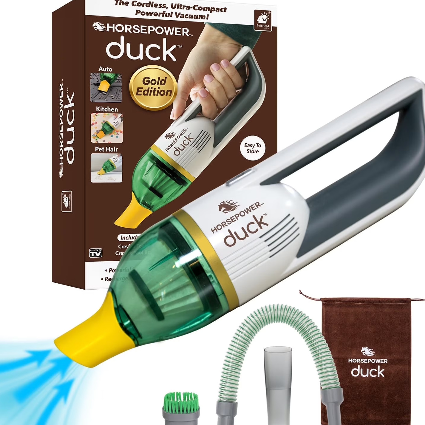 Horsepower Duck Gold Edition Portable Cordless Vacuum