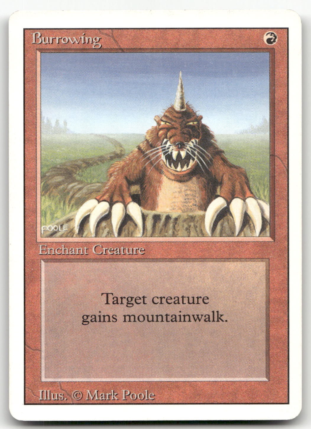 Burrowing (LP) Revised Edition 3ED Magic MTG
