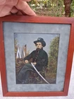 Original Hand Painted Daguerreotype Civil War Union Calvary Officer Sword