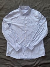 Lululemon Men  s Shirt Blue Commission L/S Button Down Chambray Size Large
