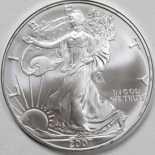 2007 American Silver Eagle #2 (BU) in a Capsule - PRISTINE - ORIGINAL OWNER!