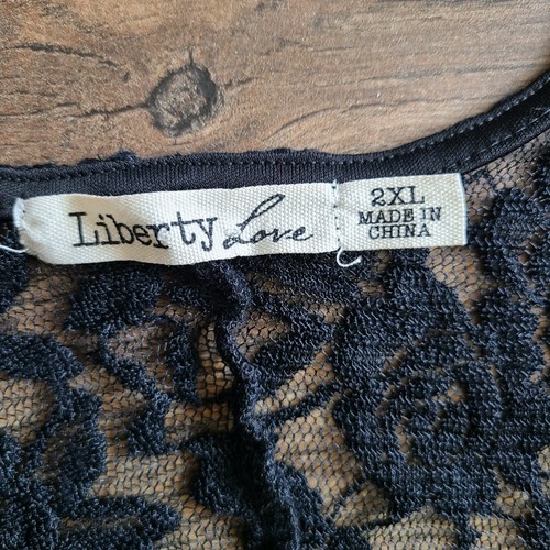 Cardigan kimono nero pizzo donna 2XL strega capriccioso trasparente scuro femminile anni 90 - Foto 12 di 13