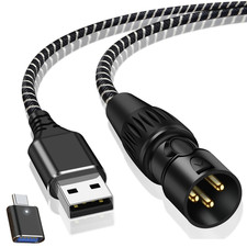 USB to XLR Cable,6.6 FT USB a to XLR Audio Stereo Cable,Usb C to XLR Male Output