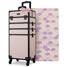 Byotique Cosmetology Case na kółkach 4w1 Profesjonalny makijaż Art Deco Tyrian