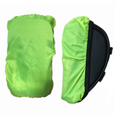 Regenschutz Fahrradtasche grün leicht Polyester zusammenklappbar hochwertig - Bild 1 von 4