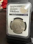 1923 Silver Peace Dollar "Original Bag Fragment"  NGC Brilliant UNC