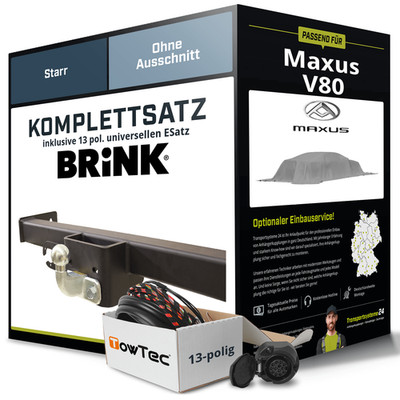 Für MAXUS V80 Bus,Kasten Anhängerkupplung starr +eSatz 13pol uni 01.2016-jetzt