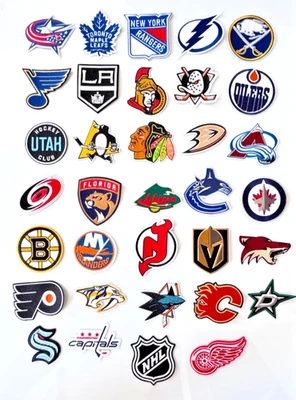 MARKENLOS Parche parche parche 34 piezas Team NHL Logo Ice Hockey para planchar EE. UU.