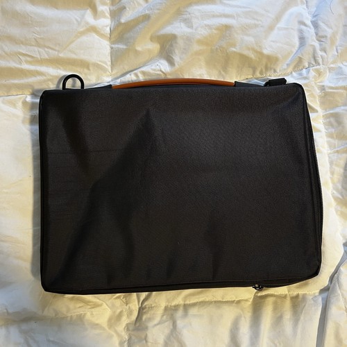 Tomtoc Noir Sacoche Tablette Ordinateur Portable 3 Compartiments Rembourré Étui Ordinateur Poches Zip - Photo 2/4