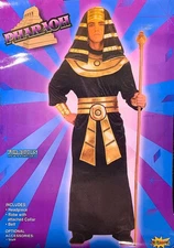 FORUM NOVELTIES  INC.  #60442 'PHARAOH' ADULT UP CHEST SIZE 42 BLACK,GOLD USED